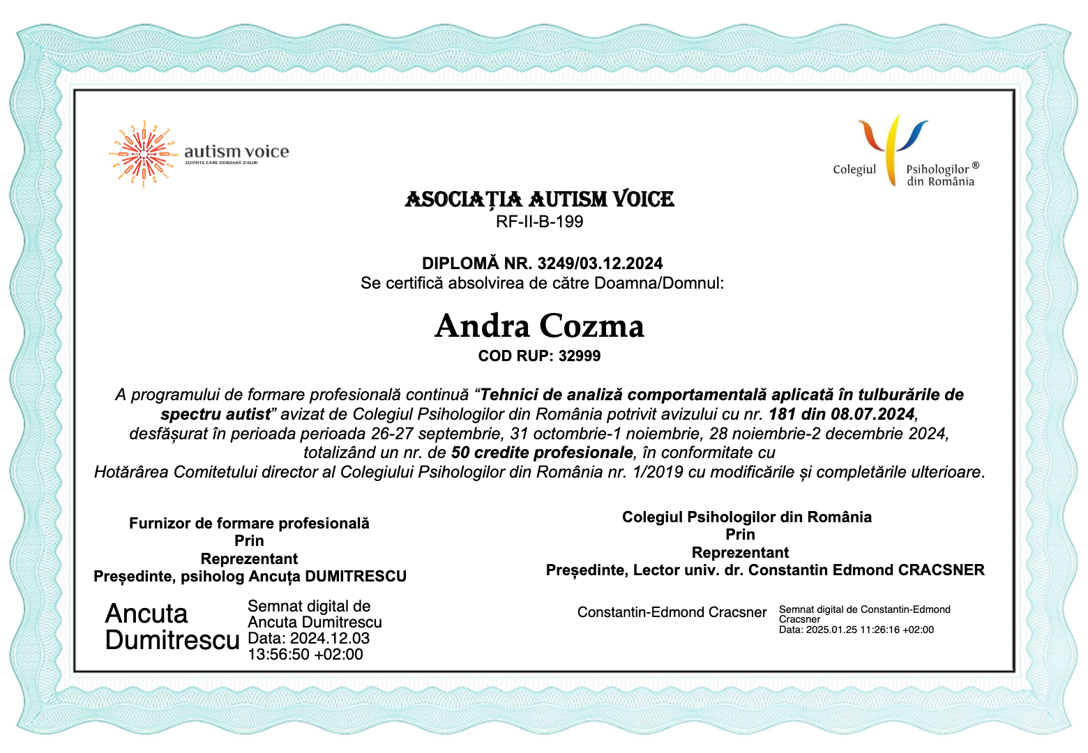 Tehnici de analiză comportamentală aplicată în tulburările de spectru autist
